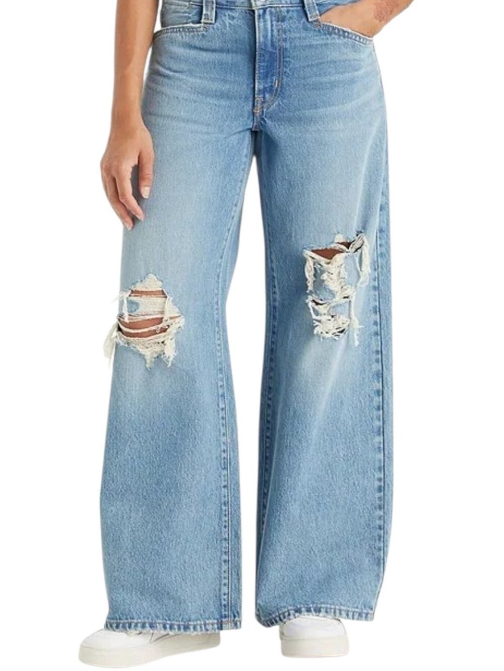 Levis '94 Baggy Wide Leg Distressed Jeans - Picture 6 of 9